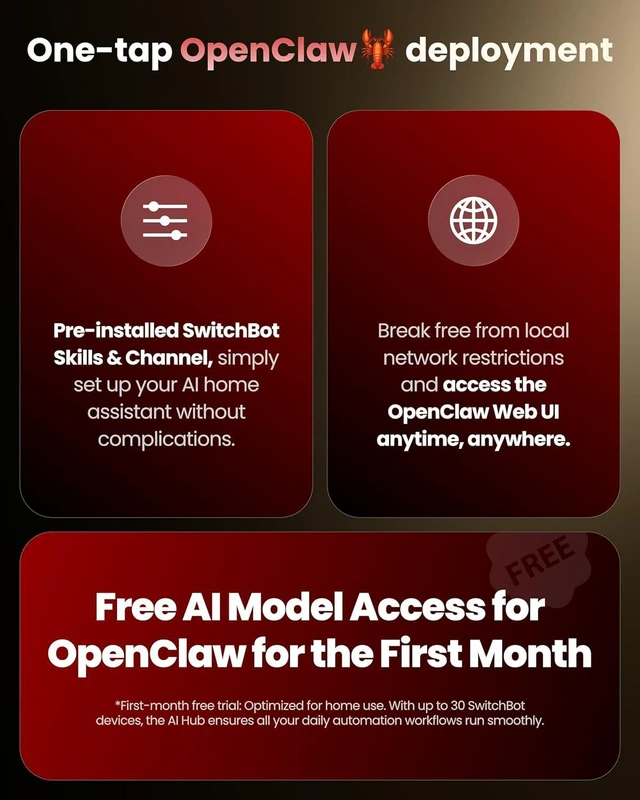 Alt view image 2 of 7 - SwitchBot AI Hub Bundle with PTC Plus 5MP CameraAI Smart Hub with OpenClaw Support for Indoor MonitoringPan Tilt CameraLocal StorageHome Assistant Pre-Installed Matter Bridge