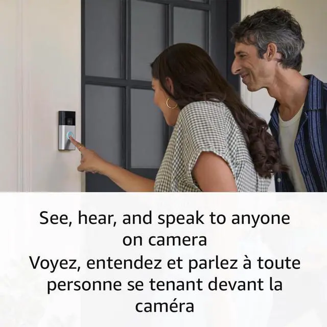 Alt view image 4 of 6 - Ring Battery Doorbell Satin Nickel + Ring Pan-Tilt Indoor Cam