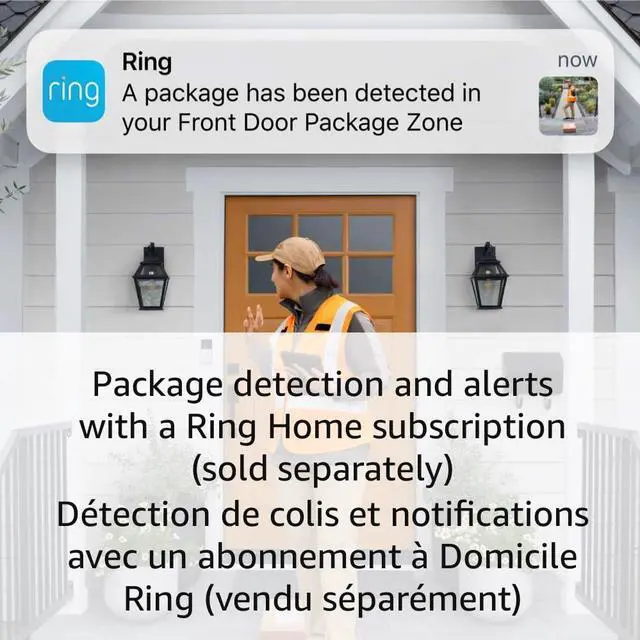 Alt view image 3 of 6 - Ring Battery Doorbell Satin Nickel + Ring Pan-Tilt Indoor Cam