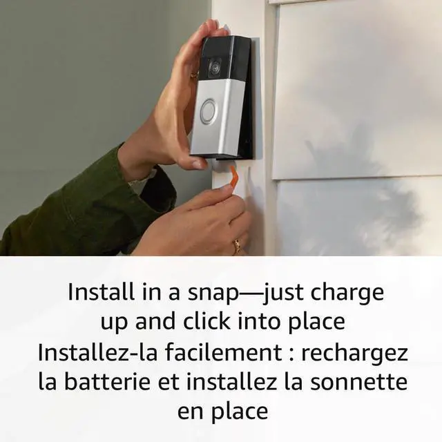 Alt view image 5 of 6 - Ring Battery Doorbell Satin Nickel + Ring Pan-Tilt Indoor Cam
