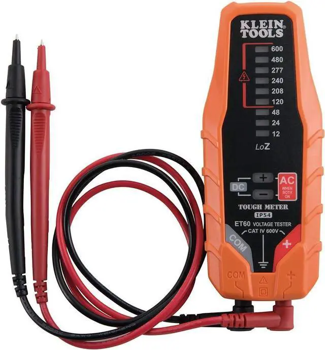 Main image of Klein Tools ET60 Voltage Tester, Tests AC/DC and Low Voltage, No Batteries Needed
