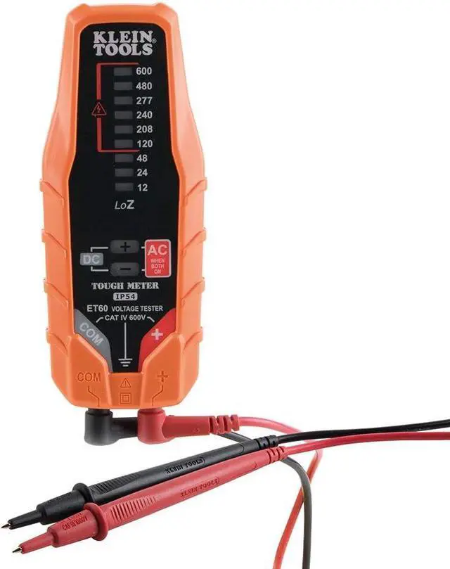 Alt view image 6 of 7 - Klein Tools ET60 Voltage Tester, Tests AC/DC and Low Voltage, No Batteries Needed