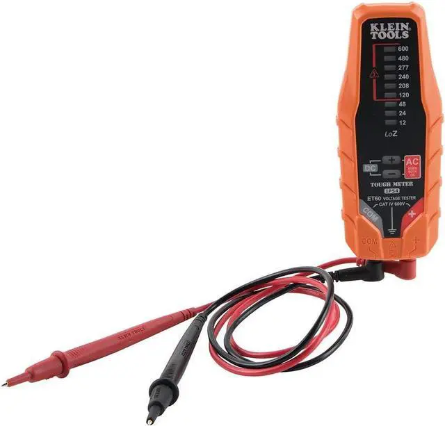 Alt view image 7 of 7 - Klein Tools ET60 Voltage Tester, Tests AC/DC and Low Voltage, No Batteries Needed