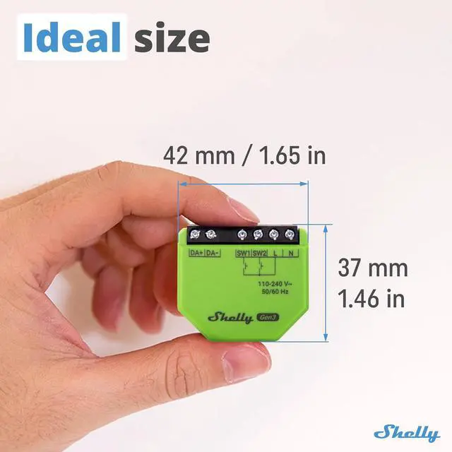 Alt view image 2 of 7 - Shelly DALI Dimmer Gen3 Wi-Fi Smart Controller for Dimming LED | BLE Gateway, Smart Schedules, Compatible with Alexa & Google Home, iOS Android App, No Hub Required