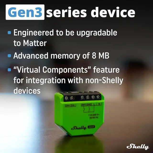 Alt view image 5 of 7 - Shelly DALI Dimmer Gen3 Wi-Fi Smart Controller for Dimming LED | BLE Gateway, Smart Schedules, Compatible with Alexa & Google Home, iOS Android App, No Hub Required