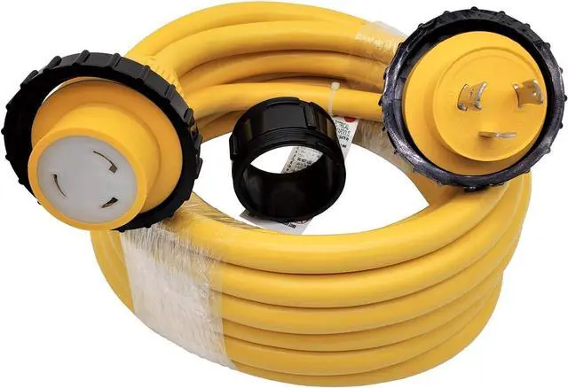 Alt view image 2 of 4 - Parkworld RV Shore Power Extension Cord, NEMA L5-30 Twist Lock 30A Extension Cord, Female with Seal Collar, Yellow (25FT)