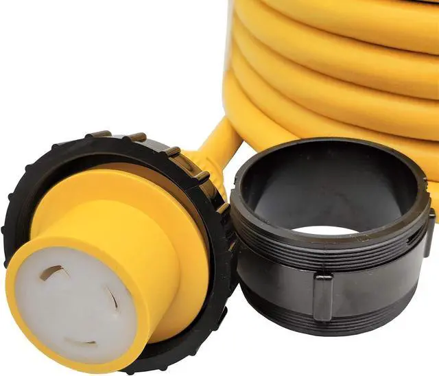 Alt view image 4 of 4 - Parkworld RV Shore Power Extension Cord, NEMA L5-30 Twist Lock 30A Extension Cord, Female with Seal Collar, Yellow (25FT)