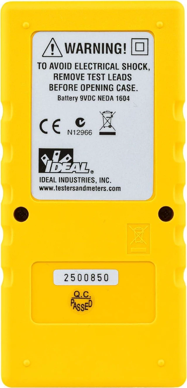 Alt view image 5 of 7 - Ideal Electrical 61-521 3-Phase Motor Rotation and Phase Rotation Tester, Carrying Case and Leads Included,Blue/Red