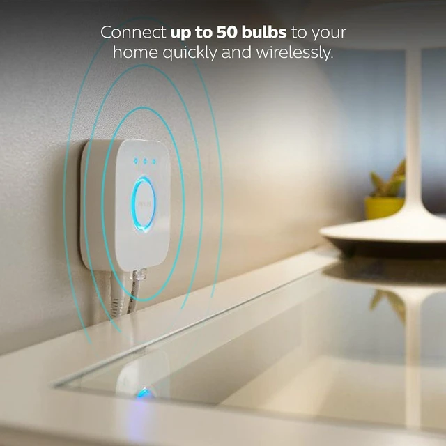 Alt view image 4 of 7 - Philips Hue Bridge, 2-Pack, Unlock the Full Potential of Hue Bridge System, Multi-Room and Out-of-Home Control, Create Automations and Zones, Smart Lighting Hub, Works with Voice & Matter-Compatible
