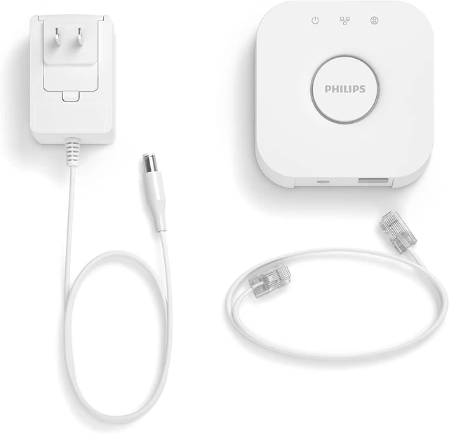 Alt view image 7 of 7 - Philips Hue Bridge, 2-Pack, Unlock the Full Potential of Hue Bridge System, Multi-Room and Out-of-Home Control, Create Automations and Zones, Smart Lighting Hub, Works with Voice & Matter-Compatible