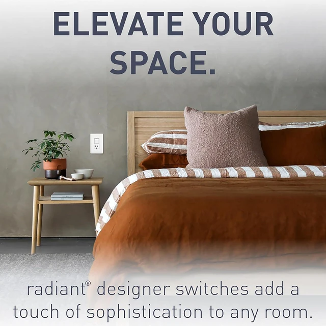 Alt view image 4 of 7 - Pass & Seymour Radiant RCD38TRWCC6 Single Pole/3-Way Switch & 15 Amp Outlet, White