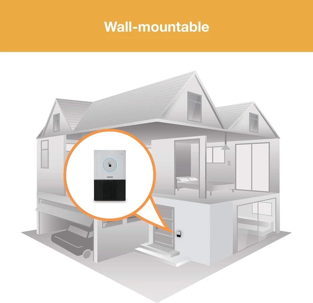 Alt view image 3 of 7 - VTech SN7021 Cordless 2-Way Weather-Resistant Audio Doorbell for SN5127 & SN5147 Senior Phone Systems