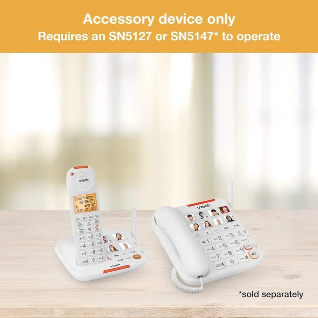 Alt view image 4 of 7 - VTech SN7021 Cordless 2-Way Weather-Resistant Audio Doorbell for SN5127 & SN5147 Senior Phone Systems