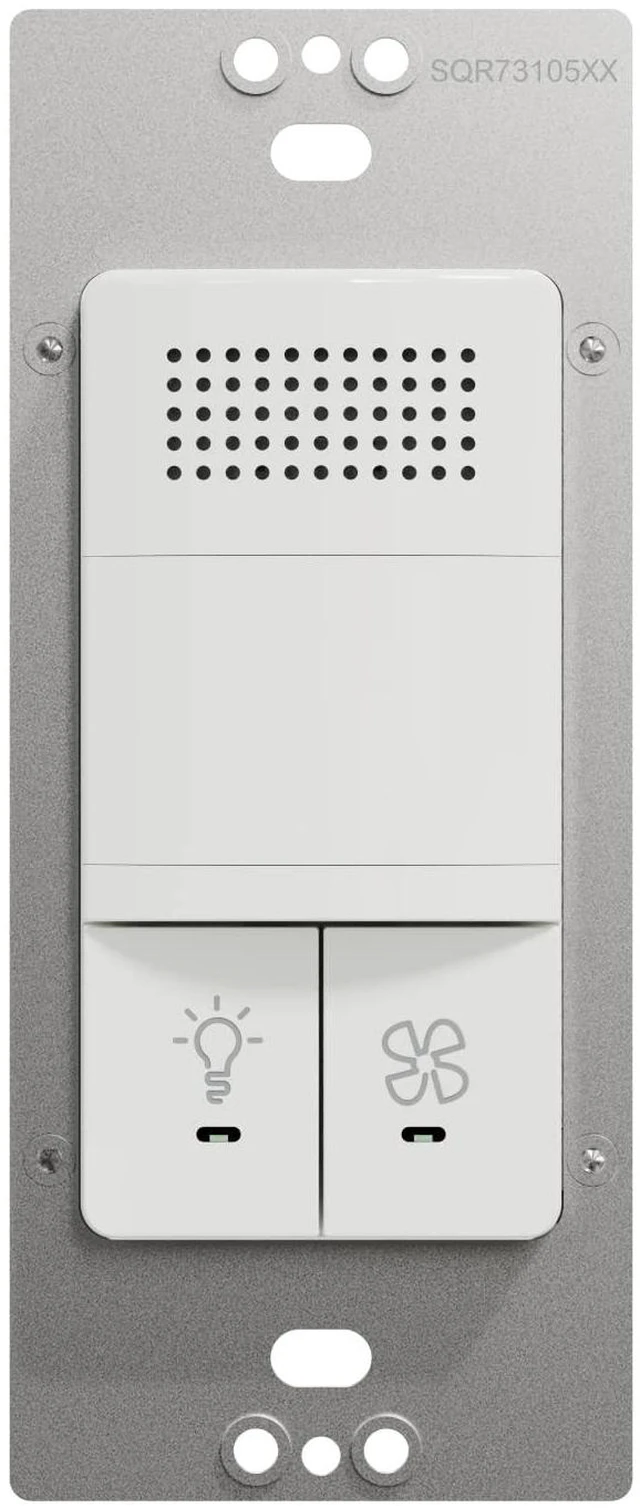 Alt view image 3 of 3 - Schneider Electric - Square D X Series Residential Dual Humidity Sensor and PIR Infrared Motion Activated Light Switch, Single Pole Light and Fan Control, Matte White, 3 Amp, 500W Fan Control