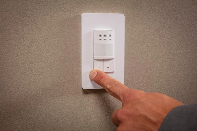 Alt view image 2 of 3 - Schneider Electric - Square D X Series Residential Dual Humidity Sensor and PIR Infrared Motion Activated Light Switch, Single Pole Light and Fan Control, Matte White, 3 Amp, 500W Fan Control