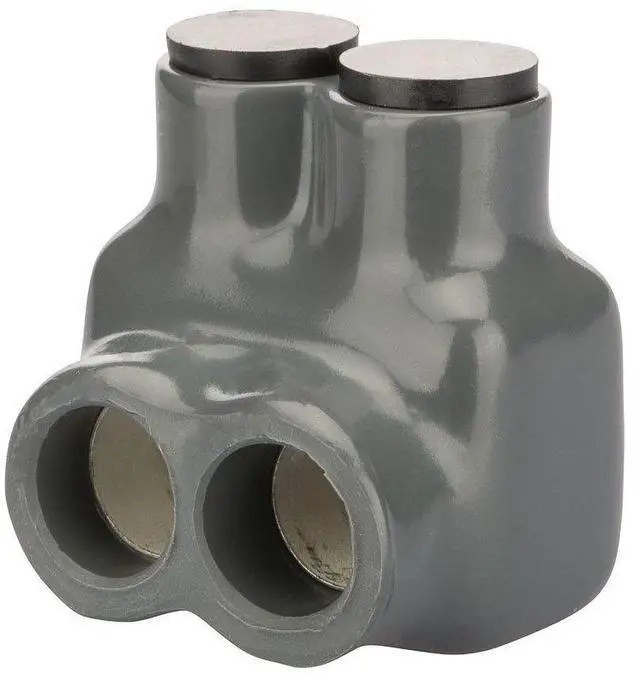 Main image of Polaris Grey Insulated Connector for Fine-Stranded Flexible Copper Conductor, 1-10 AWG and 2-10 AWG Wire Range, 2 Ports, 3/16" Hex, 1.62" Width, 1.75" Height, 1.62" Length(Pack of 6)