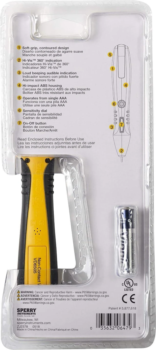 Alt view image 6 of 6 - Sperry Instruments VD6505 Adjustable Volt Sensor