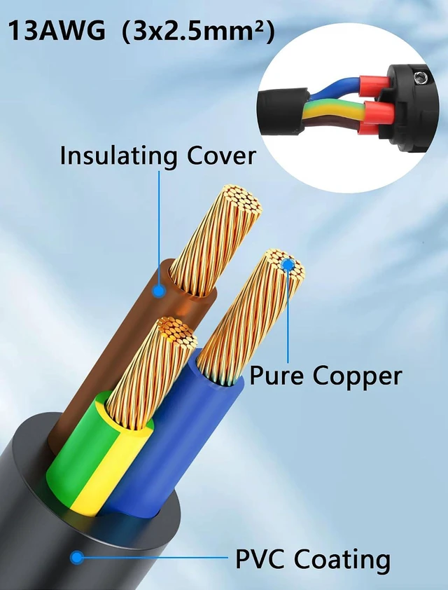Alt view image 4 of 7 - CERRXIAN 13AWG NEMA5-15P to PowerCON True AC Power Cable, 15A 125V Profeesional NEMA-15P Male to PowerCon True1 Male Extension Wire for Outdoor Stage Light Series LED Screen - 2M / 6.6FT