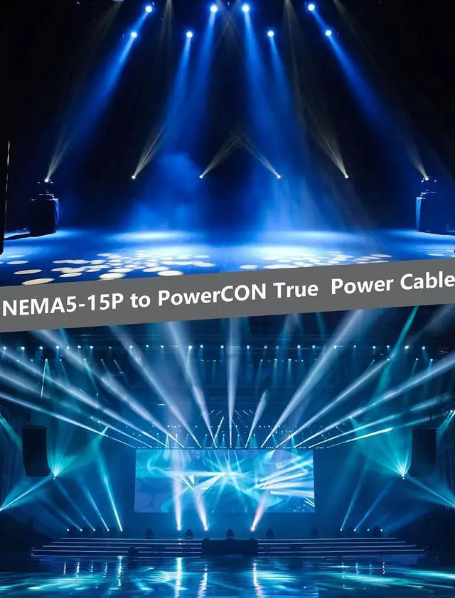 Alt view image 6 of 7 - NEMA5-15P to PowerCON True Power Cable, 16AWG 15A 125V Profeesional NEMA-15P Male to PowerCon True1 Male Extension Wire for Outdoor Stage Light - 2M / 6.6FT