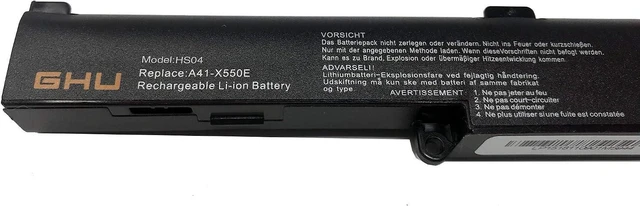 Alt view image 3 of 5 - New GHU A41-X550E Battery 33Wh (4-Cell) Compatible with Asus X450 X450e X450j X450jf A450j A450jf A450e X550e X550z X550za X751m X750j X750ja F751la F751ma F751mj