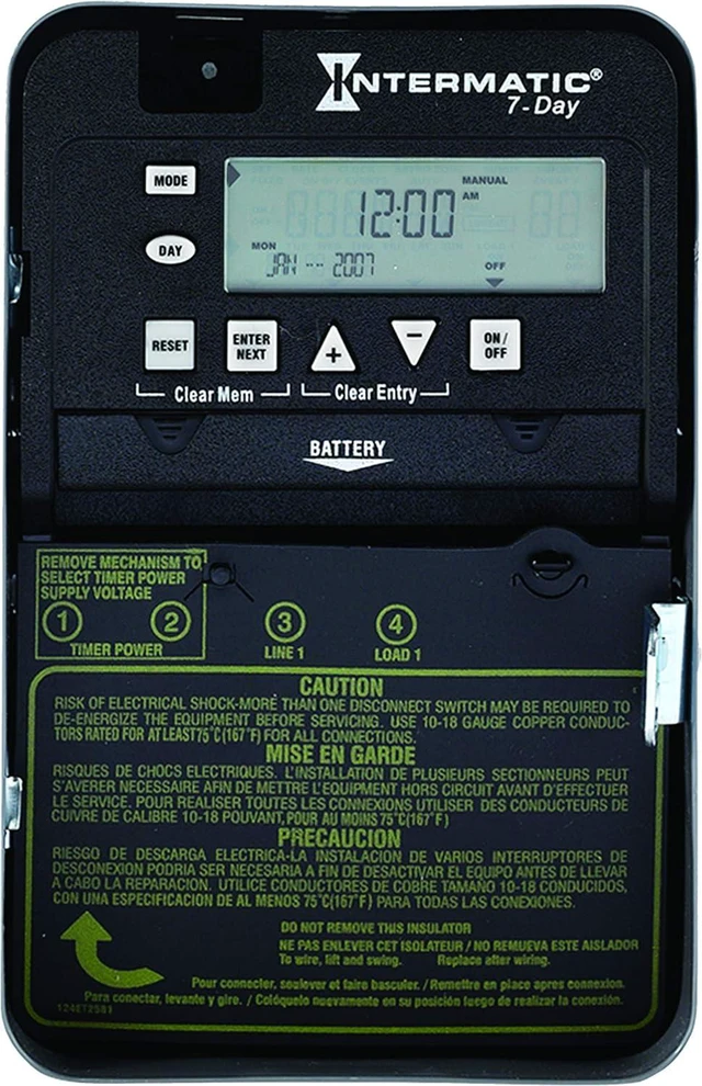 Main image of Intermatic ET1705C 7-Day Electronic Time Switch - Up-to-The-Minute Programming & Daylight Saving Time Adjustment - Multi-Volt Operation for Energy Savings