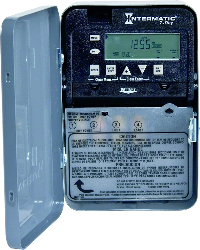 Alt view image 3 of 4 - Intermatic ET1705C 7-Day Electronic Time Switch - Up-to-The-Minute Programming & Daylight Saving Time Adjustment - Multi-Volt Operation for Energy Savings