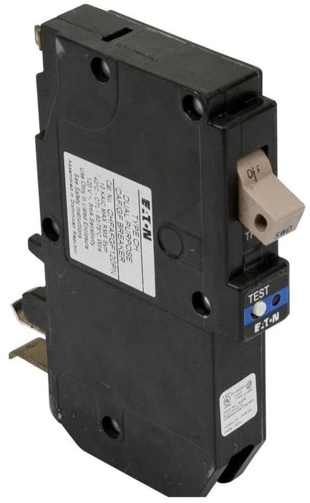 Alt view image 2 of 6 - Eaton CHFP115DF Circuit Breaker Type CH 120 Volt, Arc Fault/Ground Fault Circuit Breaker, 15 A, 10 kAIC
