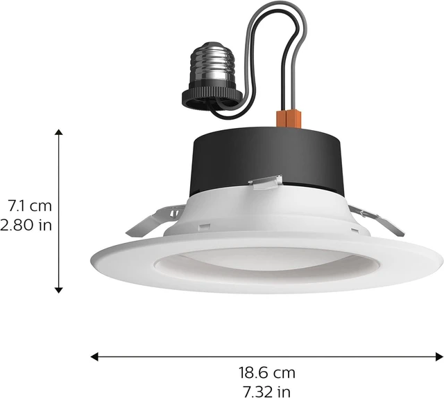 Alt view image 2 of 7 - Philips Hue Starter Kit: Hue Bridge Pro & 4 Retrofit LED Recessed Downlights 5/6-inch, White & Color Ambiance, Dimmable, Smart Light Hub, Works with Voice, Alexa, Apple and Samsung SmartThings
