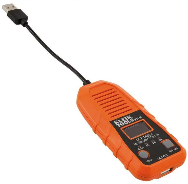 Alt view image 3 of 7 - Klein Tools ET910 USB Power Meter and Tester, USB-A Digital Meter for Voltage, Current, Capacity, Energy, Resistance, Max Current