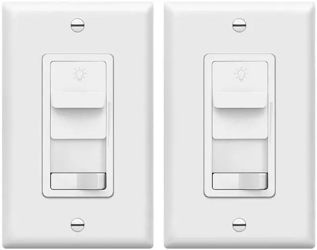 Main image of TOPGREENER Kalide Dimmer Light Switch, Led Dimmer Switch, Single Pole Or 3-Way, 120Vac, 60Hz, 200W Led/CFL, Neutral Wire Not Required, Tgsds3-W-2Pcs, White, 2 P 2 Pack White
