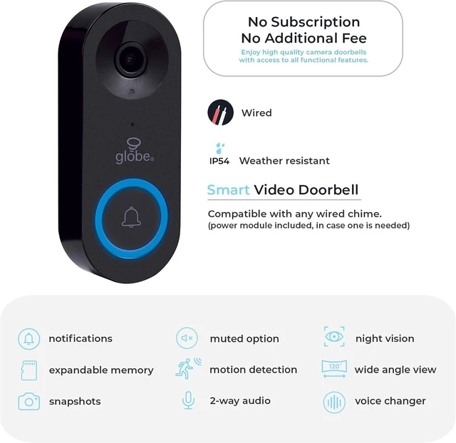 Alt view image 7 of 7 - Heath Zenith 18000179 Doorbells & Chimes Accessory, Black