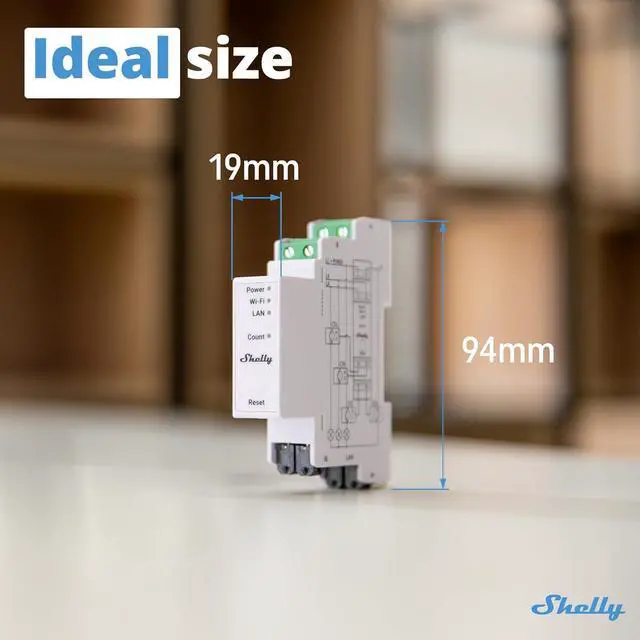 Alt view image 5 of 7 - Shelly Pro 3EM (400A) | Wi-Fi & LAN, 3-Phase Smart Energy Meter | 2-Way Consumption | Home Automation | Bluetooth Gateway | Compatible with Alexa & Google Home | No Hub Required | Solar Panels