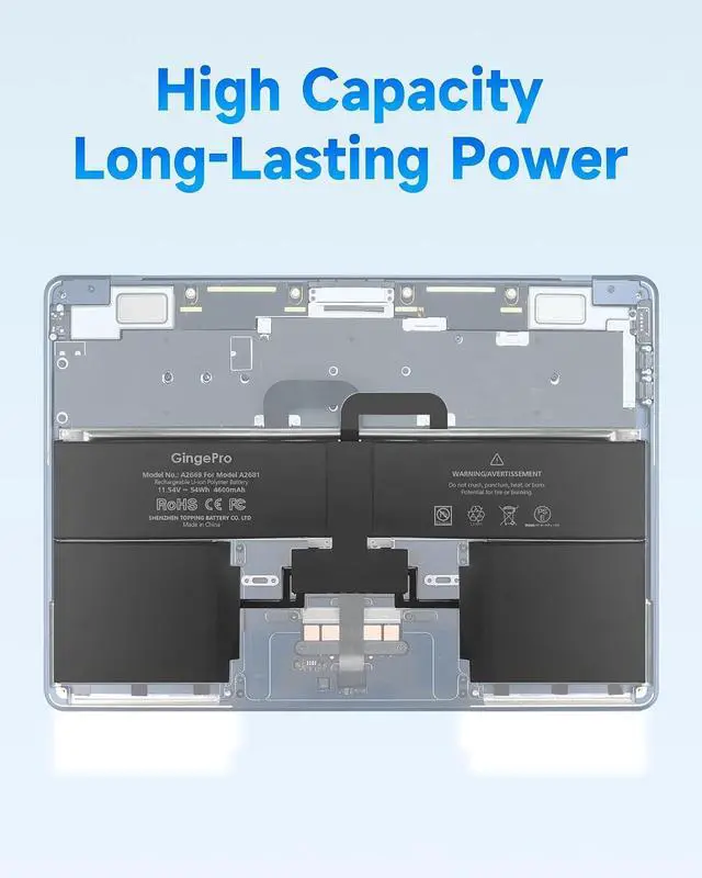 Alt view image 3 of 6 - Replacement Battery for MacBook Air A2681, A3113, 13-Inch