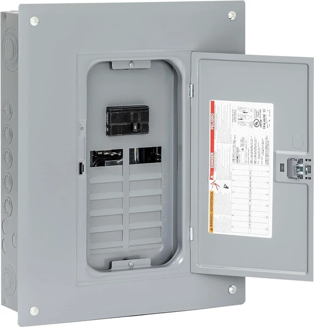 Alt view image 7 of 7 - Square D - HOM1224M100PC 100 Amp 12-Space 24-Circuit Indoor Main Breaker Load Center