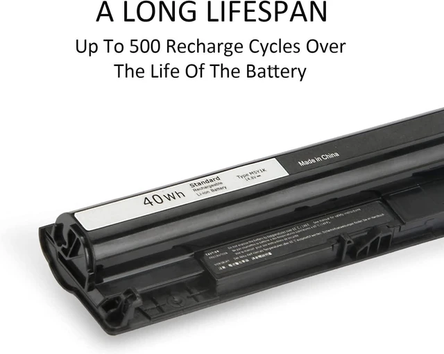 Alt view image 4 of 6 - Bateria de substituição para laptop compatível M5Y1K Dell Inspiron 14 15 3451 3452 3458 3551 3552 3462 3565 3567 5451 5452 5455 5458 5459 5551 5552 5555 5558 5559 5755 5758 Latitude 3460 3560 3470