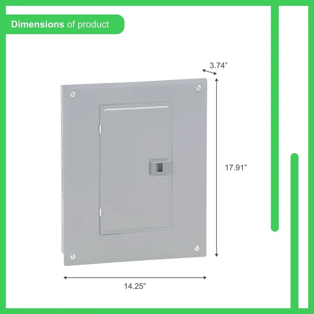 Alt view image 3 of 7 - Square D - HOM1224M100PC 100 Amp 12-Space 24-Circuit Indoor Main Breaker Load Center