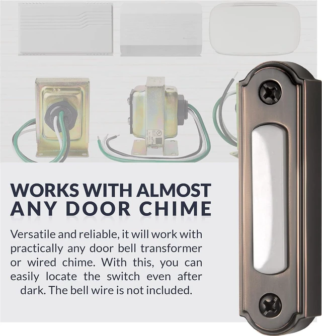 Alt view image 5 of 7 - Newhouse Hardware 726843020509 BT5ORBL LED Lighted Metal Door Chime Push Button, Oil-Rubbed Bronze