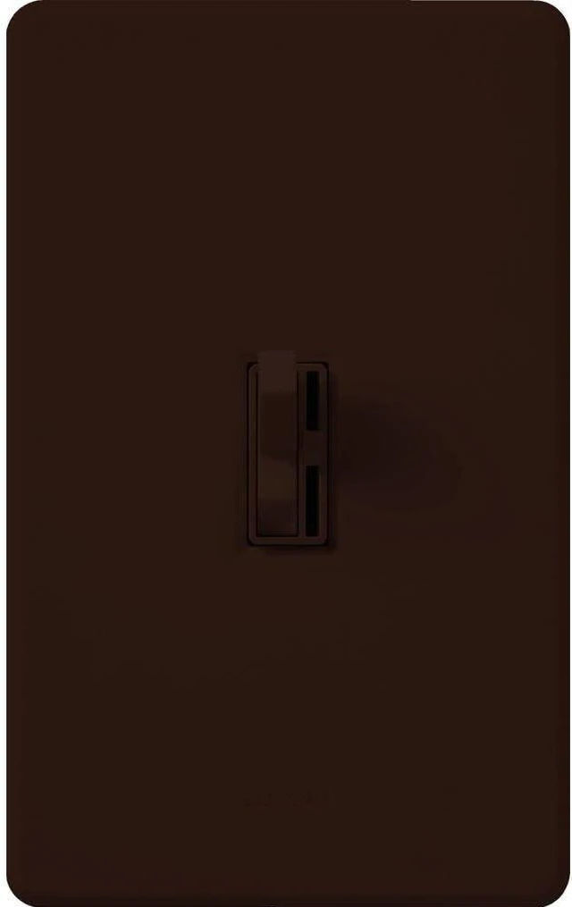 Alt view image 3 of 7 - Lutron Toggler LED+ Dimmer Switch for Dimmable LED, Halogen and Incandescent Bulbs, 250W/Single-Pole or 3-Way, AYCL-253P-BR, Brown