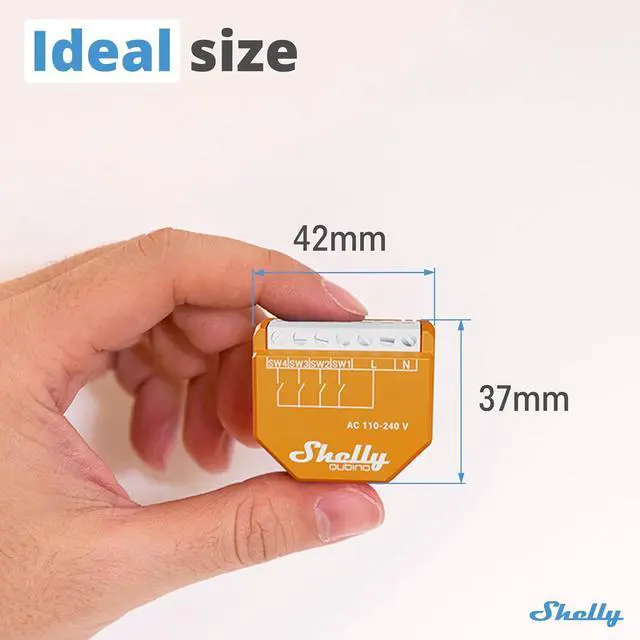 Alt view image 2 of 7 - Shelly Wave i4 US LR | Z-Wave Long Range 4 Digital Input Control for Advanced Control | Home Automation | High Compatibility | Easy Installation | Shelly Smart Control iOS Android App | Multi-Click