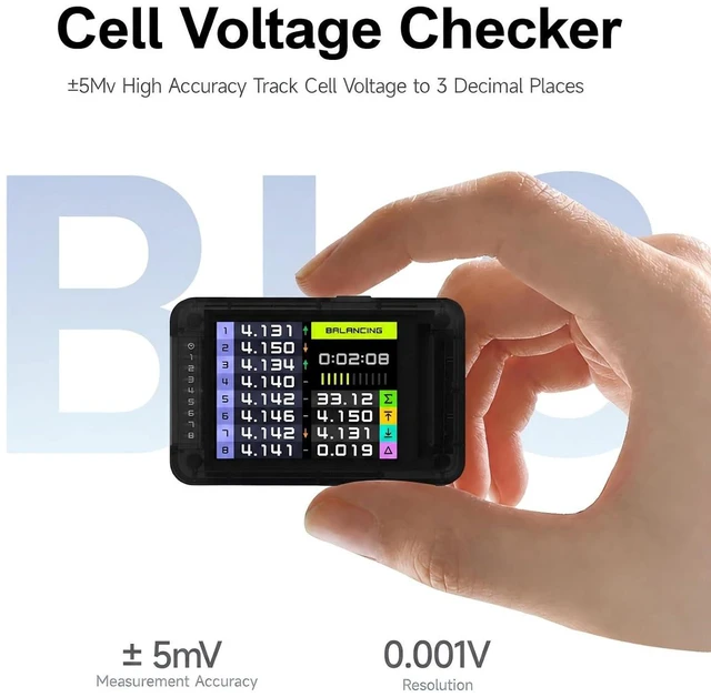 Alt view image 2 of 7 - Lipo Active Balancer with Voltage Display for 2s to 8s RC Batteries, 3A Fast Balancing, Smart Battery Checker Tester Monitor for Lifepo4 Lithium LiPo - BL8