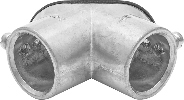 Alt view image 2 of 7 - Maxxima 3/4 in. Conduit Pull Elbow, EMT to EMT, 90-Degree, 6 Pack | Right Angle Bend, Threaded, Zinc Die Cast, For Wire Installation