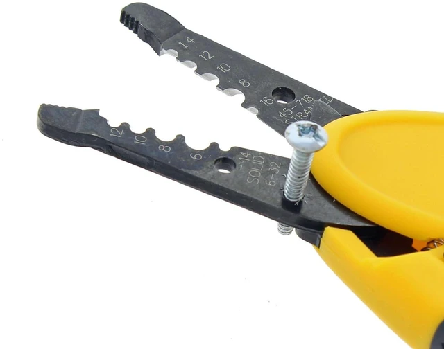 Alt view image 7 of 7 - Ideal Electrical 45-718 Kinetic Super T-Stripper - 6-14 AWG Solid, 8-16 AWG Stranded, Wire Stripper w/Thumb Rest, Plier Nose, Slide Lock, Textured Grips