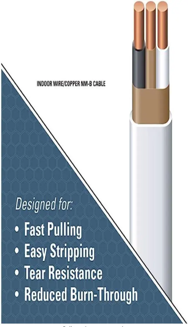 Alt view image 5 of 7 - Southwire Romex Brand Simpull Solid Indoor 14/2 W/G NMB Cable 25ft Coil - SW# 28827421
