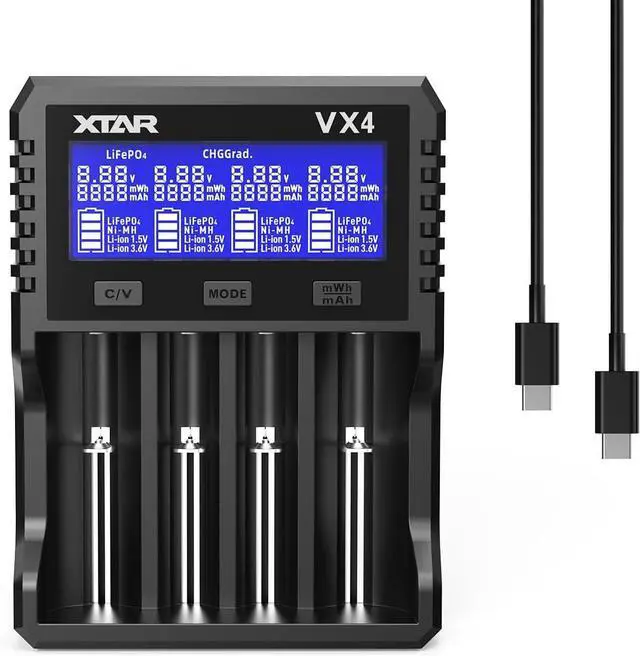 Main image of XTAR VX4 Visible Mixer 1.5V/3.6V/3.7V Li-Ion 3.2V LiFePO4 1.2V Ni-MH Batteries Charger and Battery Capacity Tester