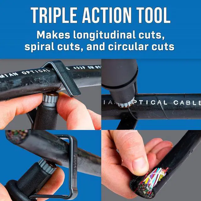 Alt view image 4 of 6 - Jonard Tools CST-4000 Round Cable Stripper for Fast and Precise Jacket Removal, Large Cables, 3/4" to 1 5/8" Diameter