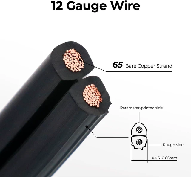 Alt view image 2 of 6 - FIRMERST 12/2 Low Voltage Wire Outdoor Landscape Lighting Cable 100 Feet