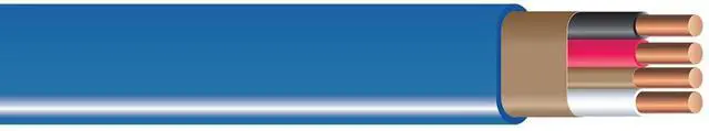 Alt view image 2 of 7 - Southwire Romex SIMpull Wire, 14 Gauge, 3 Conductor, 50 Ft, W/G NM-B Cable, Blue, 63946922