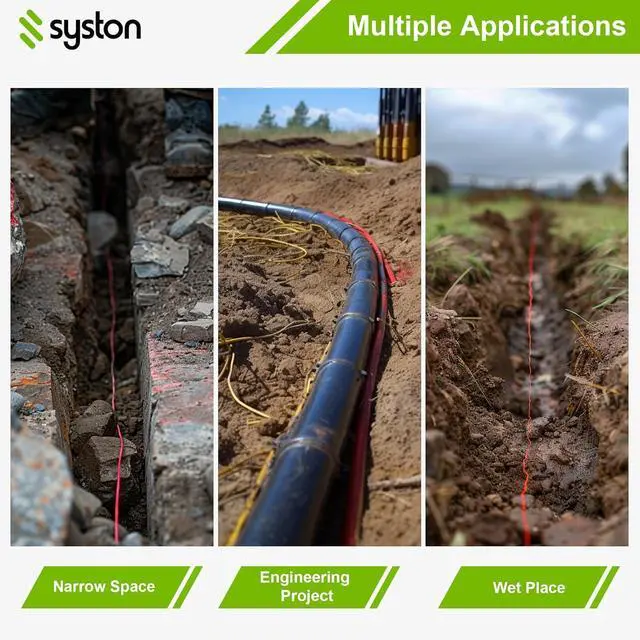 Alt view image 7 of 7 - SYSTON CABLE TECHNOLOGY 14 AWG Tracer Wire 600V Solid Conductor Direct Burial, Underground Tracer Wire for Locating Underground Pipes Line Gas Water Sewer Pipe and Fiber Optic (500)
