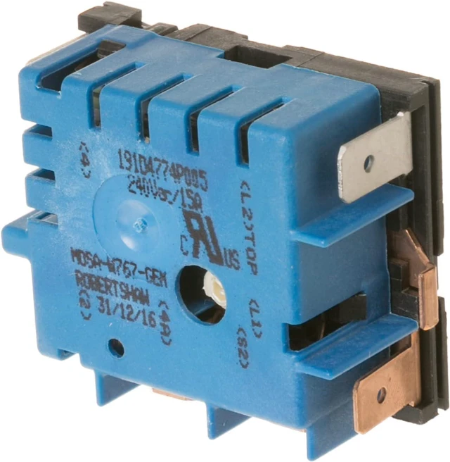 Alt view image 2 of 3 - GE Appliances WB24X25013 Range Surface Element Control Switch, TRIAC Switch, Push Button Actuator, Manual Operation, Blue