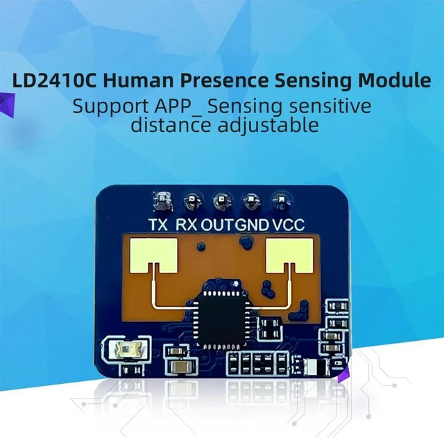 Alt view image 2 of 6 - 2410C 24G Human Presence Sensor Ra·DAR Module FMCW Modulation Compatible with Blue-Tooth APP (5Pcs Module)